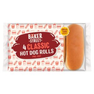 Baker St Hot Dog Rolls - 4pk