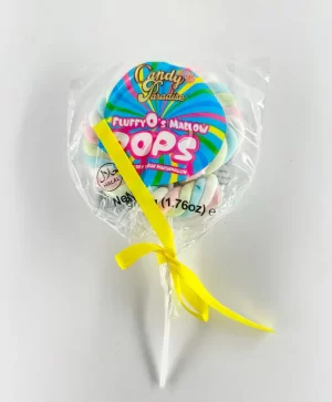 Candy Paradise Fluffy O's Mallow Pops Strawberry Marshmallows - 50g