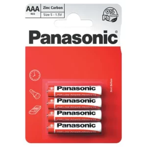 Panasonicred Zinc Battery R03 Aaa - 4packs